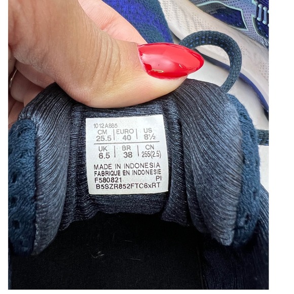 Asics Gel Nimbus 23 Running Shoes Cushioning Athletic Blue Women's - Picture 7 of 7